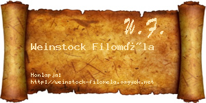 Weinstock Filoméla névjegykártya